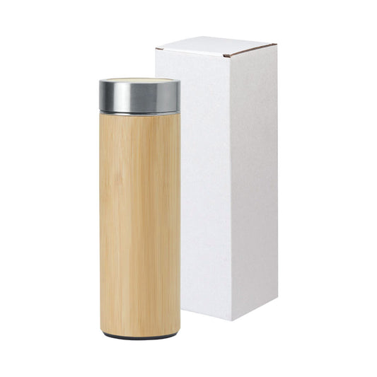 Stainless Steel Bamboo Flask ( “Your Brand • Your Print • Your Style.” ) All printing available