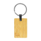 Bamboo and Metal Keychain Rectangle 32mm ( “Your Brand • Your Print • Your Style.” ) All printing available
