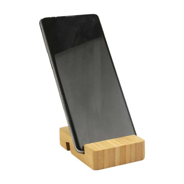 Bamboo Phone Stands with Two Different Slots ( “One Product – Unlimited Printing Choices.” )
