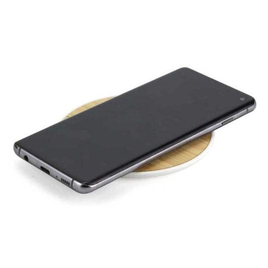 Bamboo Wireless Fast Charging Pads 15W Output ( “Your Brand • Your Print • Your Style.” ) All printing available