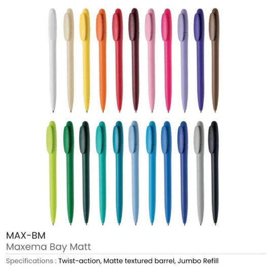 Maxema Bay Matt Pens ( “Your Brand • Your Print • Your Style.” ) All printing available