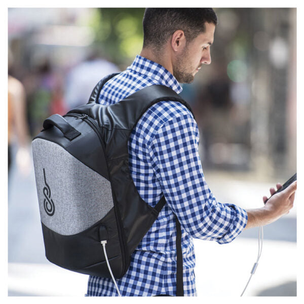 Anti-theft Business Backpack Waterproof & Charging Port ( “Your Brand • Your Print • Your Style.” ) All printing available