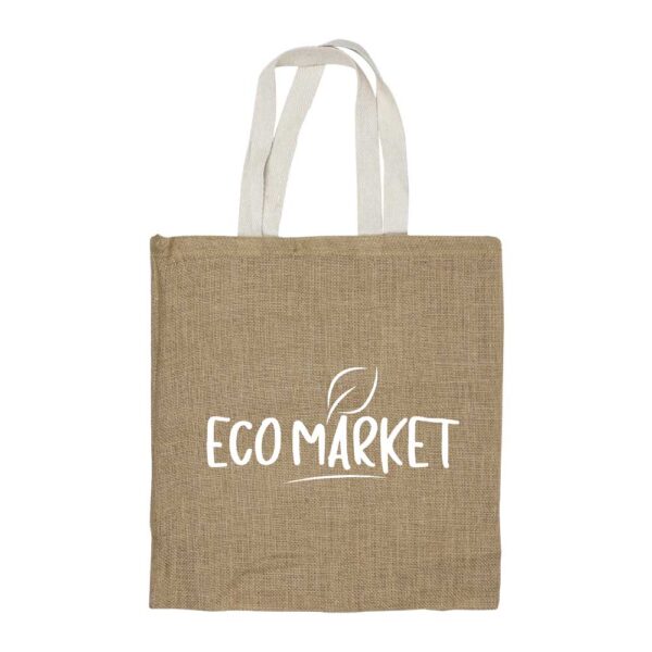 Jute Bags with White Handles, Long-lasting & Eco-friendly ( “Your Brand • Your Print • Your Style.” ) All printing available