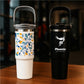 Double Wall Stainless Steel Tumblers with Handle & Straw – 900ml ( “Your Brand • Your Print • Your Style.” ) All printing available