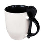 Two-Tone Ceramic Mugs with Spoon 11 oz ( “Your Brand • Your Print • Your Style.” ) All printing available