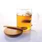 Clear Glass Mug with Bamboo Lid and Spoon ( “Your Brand • Your Print • Your Style.” ) All printing available