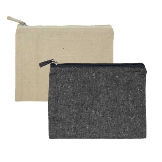 Multi-purpose Cotton Zipper Pouches 6 oz ( “Your Brand • Your Print • Your Style.” ) All printing available