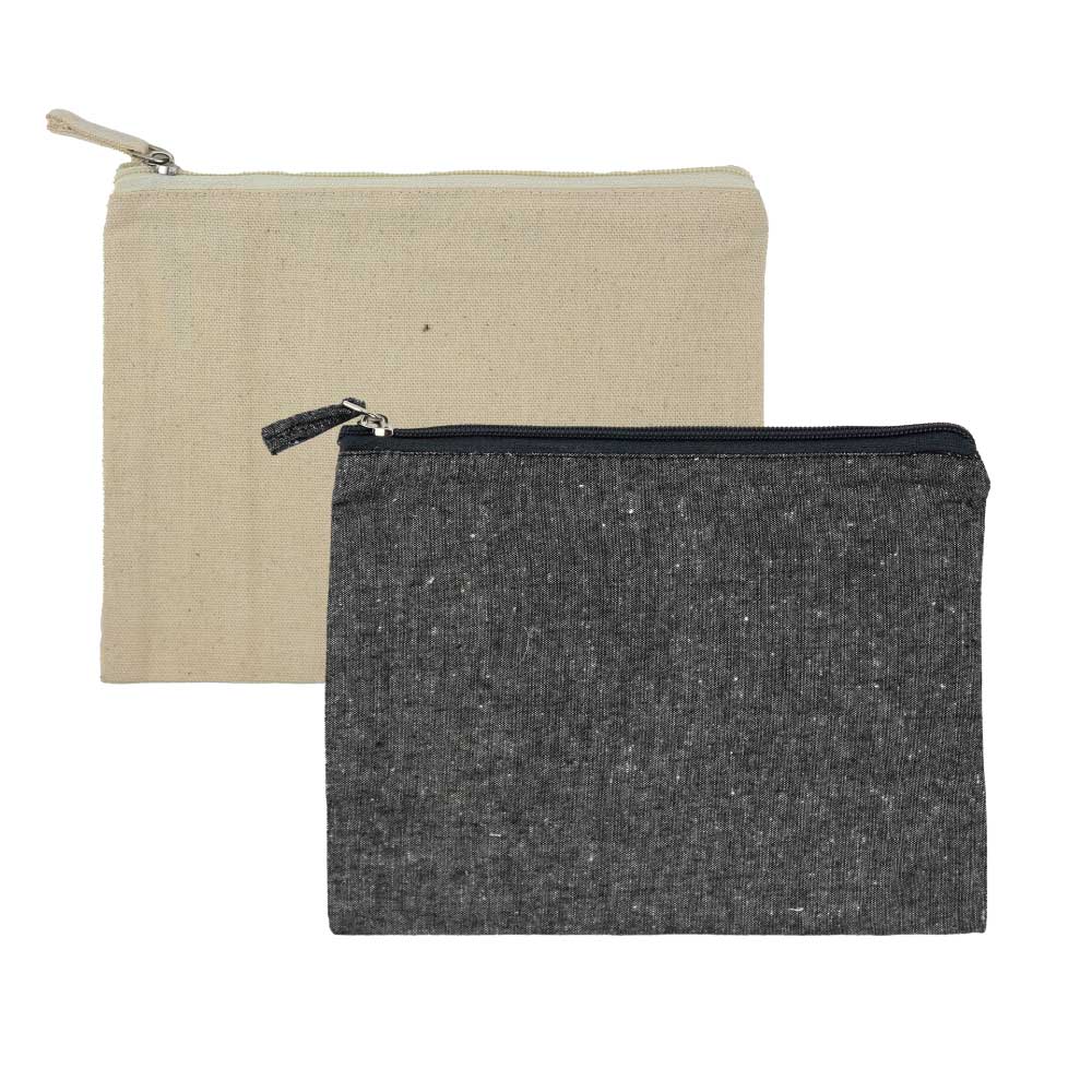Multi-purpose Cotton Zipper Pouches 6 oz ( “Your Brand • Your Print • Your Style.” ) All printing available