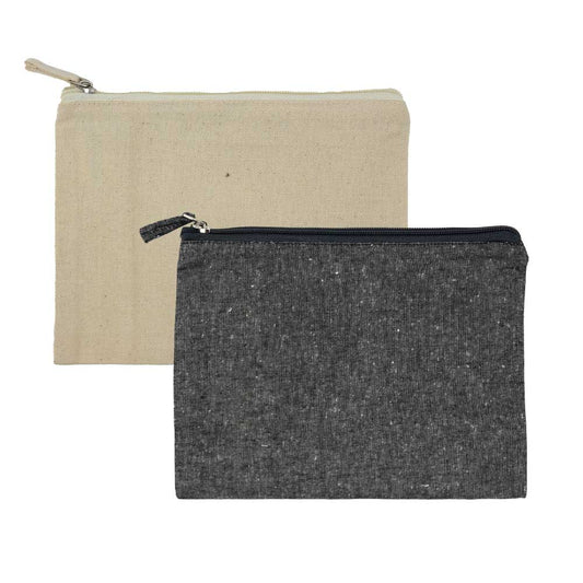 Multi-purpose Cotton Zipper Pouches 6 oz ( “Your Brand • Your Print • Your Style.” ) All printing available