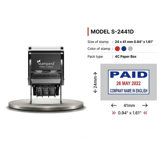 Model S-4060D Self-Inking Dater Stamp