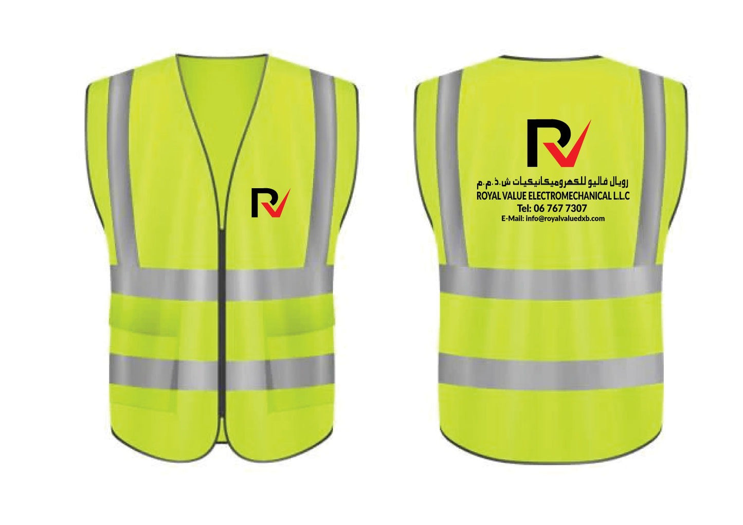 Safety Jacket With DTF / Embroidery PRINTING