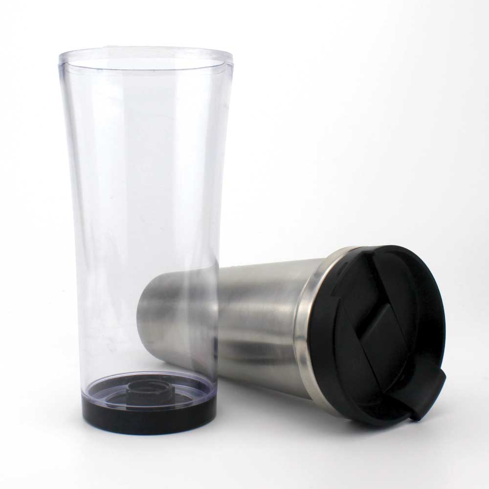 Travel Mugs in Insert Paper Design ( “Your Brand • Your Print • Your Style.” ) All printing available