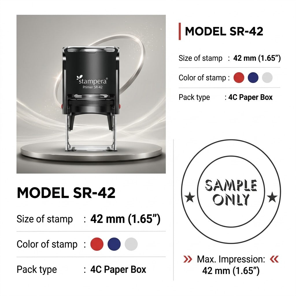 Custom Round Self-Inking Stamp – Model SR-42 (42mm)