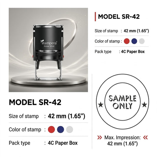 Custom Round Self-Inking Stamp – Model SR-42 (42mm)