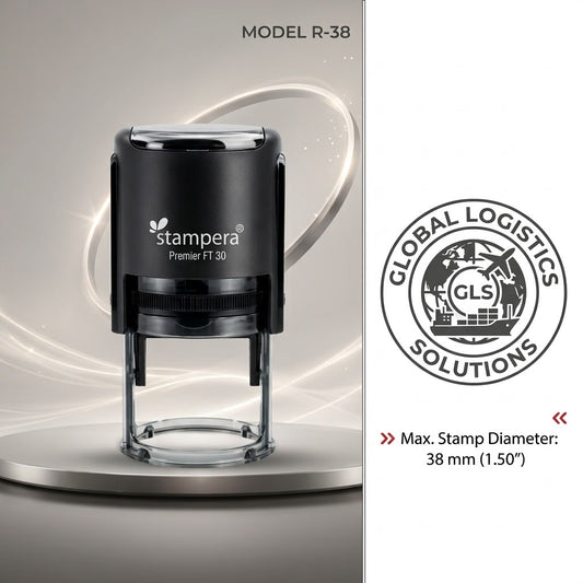 Custom Round Self-Inking Stamp – Model R-38 (38mm)