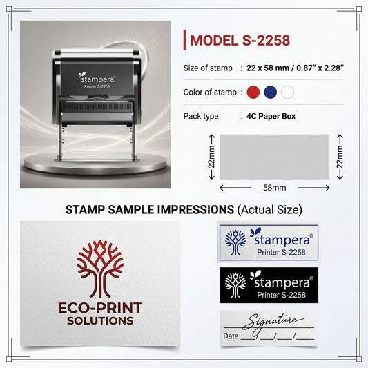 Model S-2258 Self-Inking Stamp