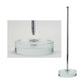 Flag with Metal Pole & Clear Glass Round Base ( “Your Brand • Your Print • Your Style.” ) All printing available