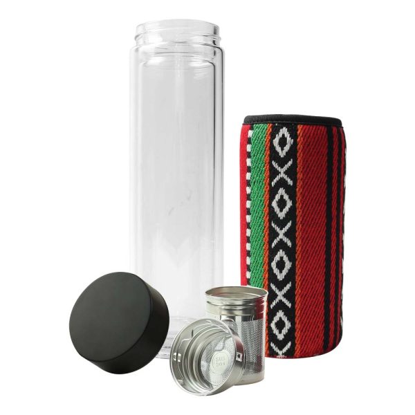 Double Wall Glass Bottles with SADU Sleeve 500ml ( “Your Brand • Your Print • Your Style.” ) All printing available