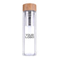 Glass and Bamboo Flask ( “Your Brand • Your Print • Your Style.” ) All printing available