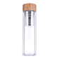Glass and Bamboo Flask ( “Your Brand • Your Print • Your Style.” ) All printing available