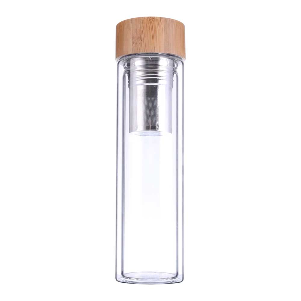 Glass and Bamboo Flask ( “Your Brand • Your Print • Your Style.” ) All printing available