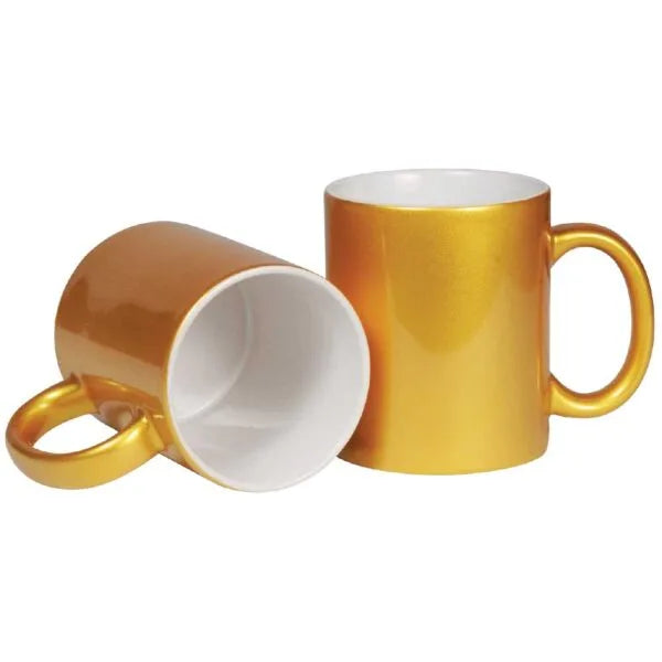 Gold Ceramic Mugs ( “Your Brand • Your Print • Your Style.” ) All printing available