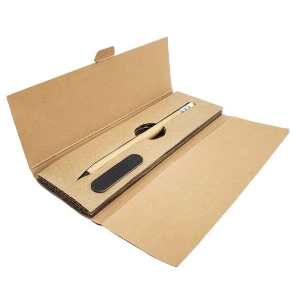 Bamboo Inkless Pens with Eraser, Writing in Black ( “Your Brand • Your Print • Your Style.” ) All printing available