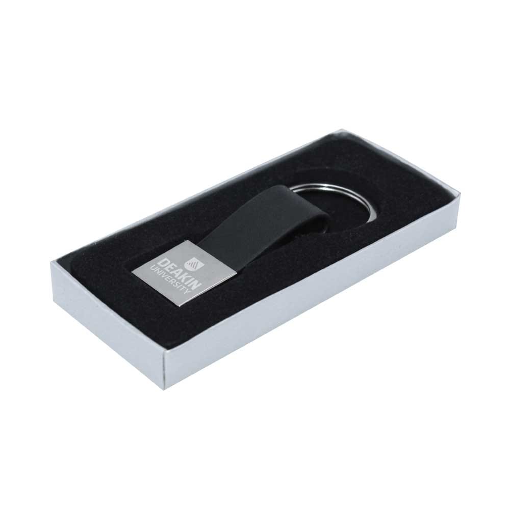 Metal Keychain with Strap ( “Your Brand • Your Print • Your Style.” ) All printing available