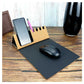 Foldable Cork+PU Mousepad with Mobile & Pen Holder ( “Logo Printing Made Easy.” )