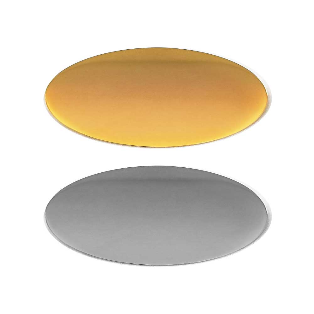 Oval Flat Metal Badges ( “Your Brand • Your Print • Your Style.” ) All printing available
