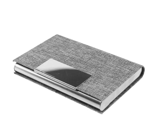 RPET & Chrome Metal Business Card Holders,Cards Hold 20Pcs ( “Your Brand • Your Print • Your Style.” ) All printing available