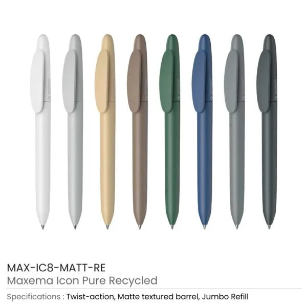 Recycled Pens Maxema Icon Pure ( “Your Brand • Your Print • Your Style.” ) All printing available