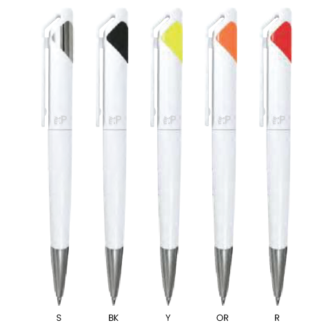 Promotional Plastic Pen. Pen Type : Roller Pen, Ink Color : Blue  ( “Your Brand • Your Print • Your Style.” ) All printing available