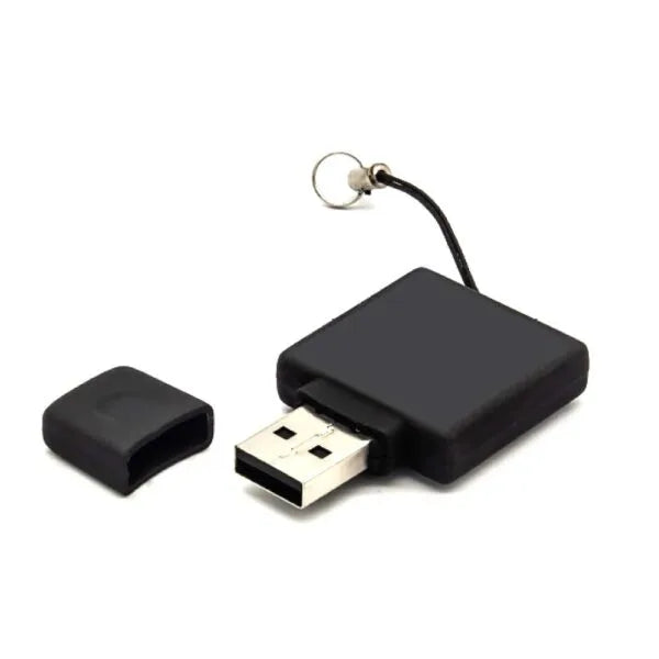 Square Black Rubberized USB Flash Drives ( “Your Brand • Your Print • Your Style.” ) All printing available