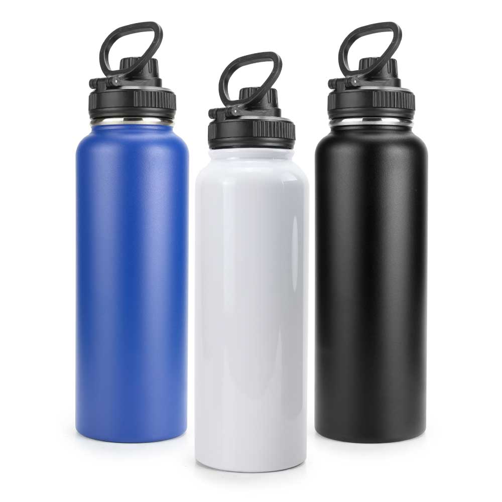 Double Wall Stainless Steel Bottles with Carry Handle ( “Your Brand • Your Print • Your Style.” ) All printing available