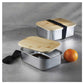 Stainless Steel Lunch Box with Bamboo Lid & Strap ( “Your Brand • Your Print • Your Style.” ) All printing available