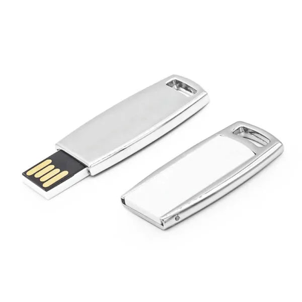 Thin White Metal Case USB Flash ( “Your Brand • Your Print • Your Style.” ) All printing available