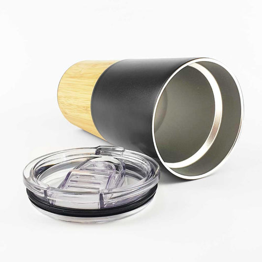 Travel Tumbler with Bamboo ( “Your Brand • Your Print • Your Style.” ) All printing available