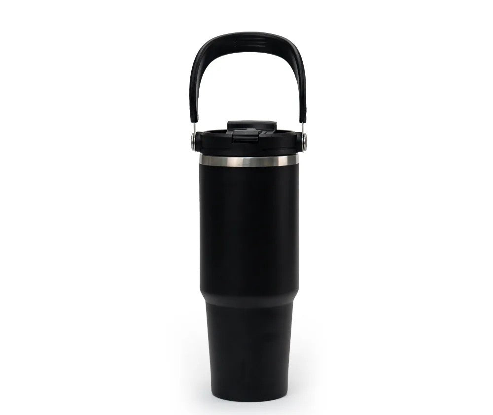Double Wall Stainless Steel Tumblers with Handle & Straw – 900ml ( “Your Brand • Your Print • Your Style.” ) All printing available