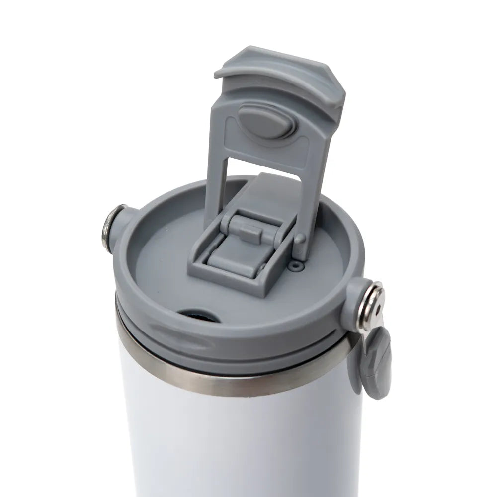 Double Wall Stainless Steel Tumblers with Handle & Straw – 900ml ( “Your Brand • Your Print • Your Style.” ) All printing available