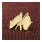 Twin Flag Metal Badges Golden Imprint Your Country Flag ( “Your Brand • Your Print • Your Style.” ) All printing available
