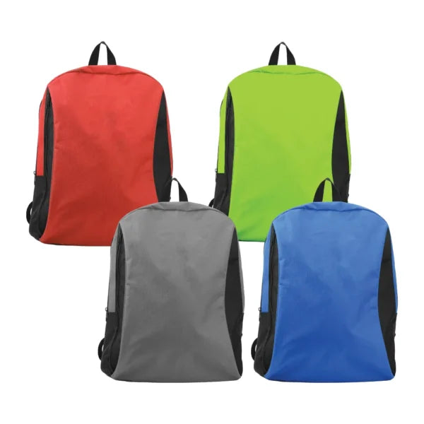 Two-toned Backpacks 600D Polyester Material ( “Your Brand • Your Print • Your Style.” ) All printing available