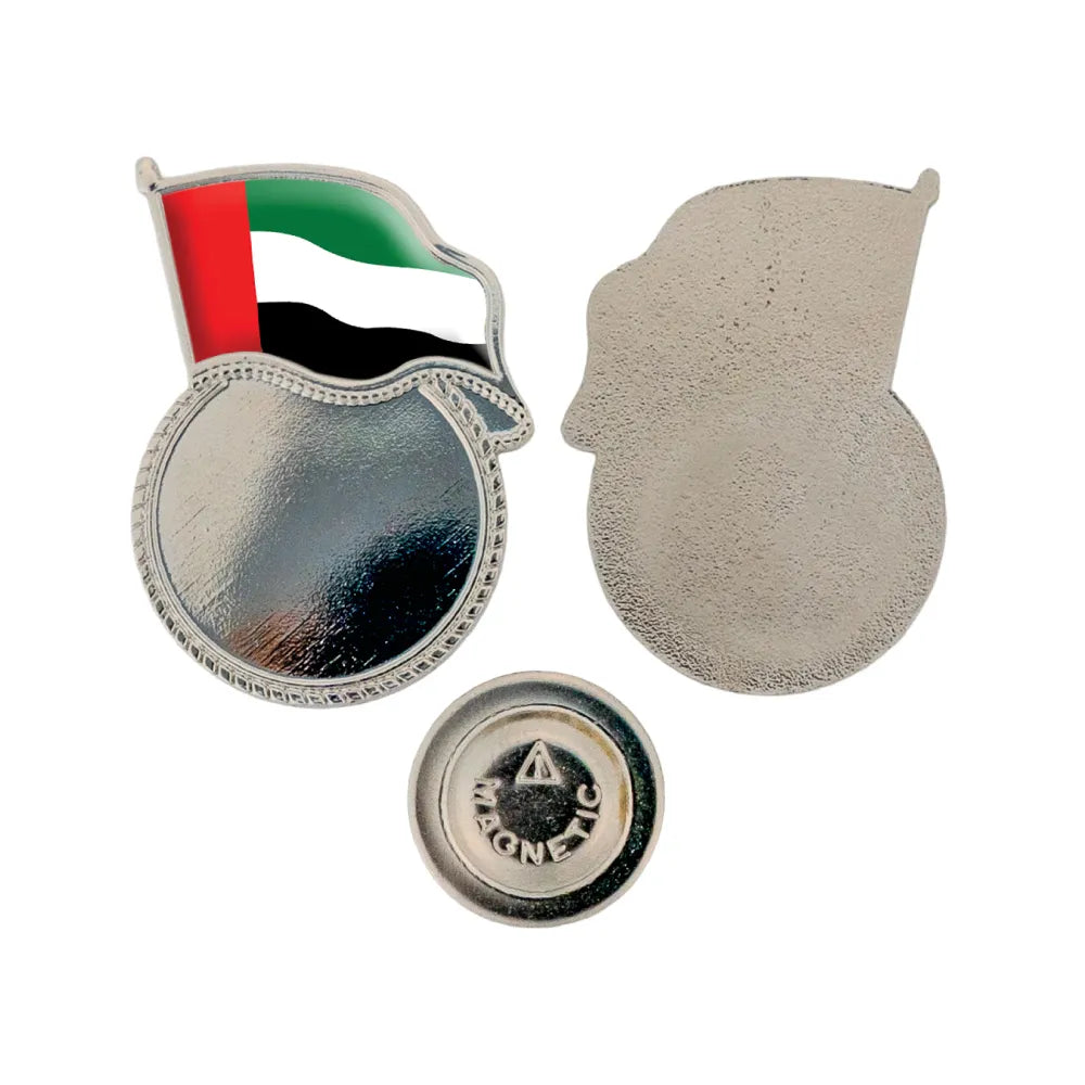 UAE Flag Design Badges with Magnet Attachment ( “Your Brand • Your Print • Your Style.” ) All printing available