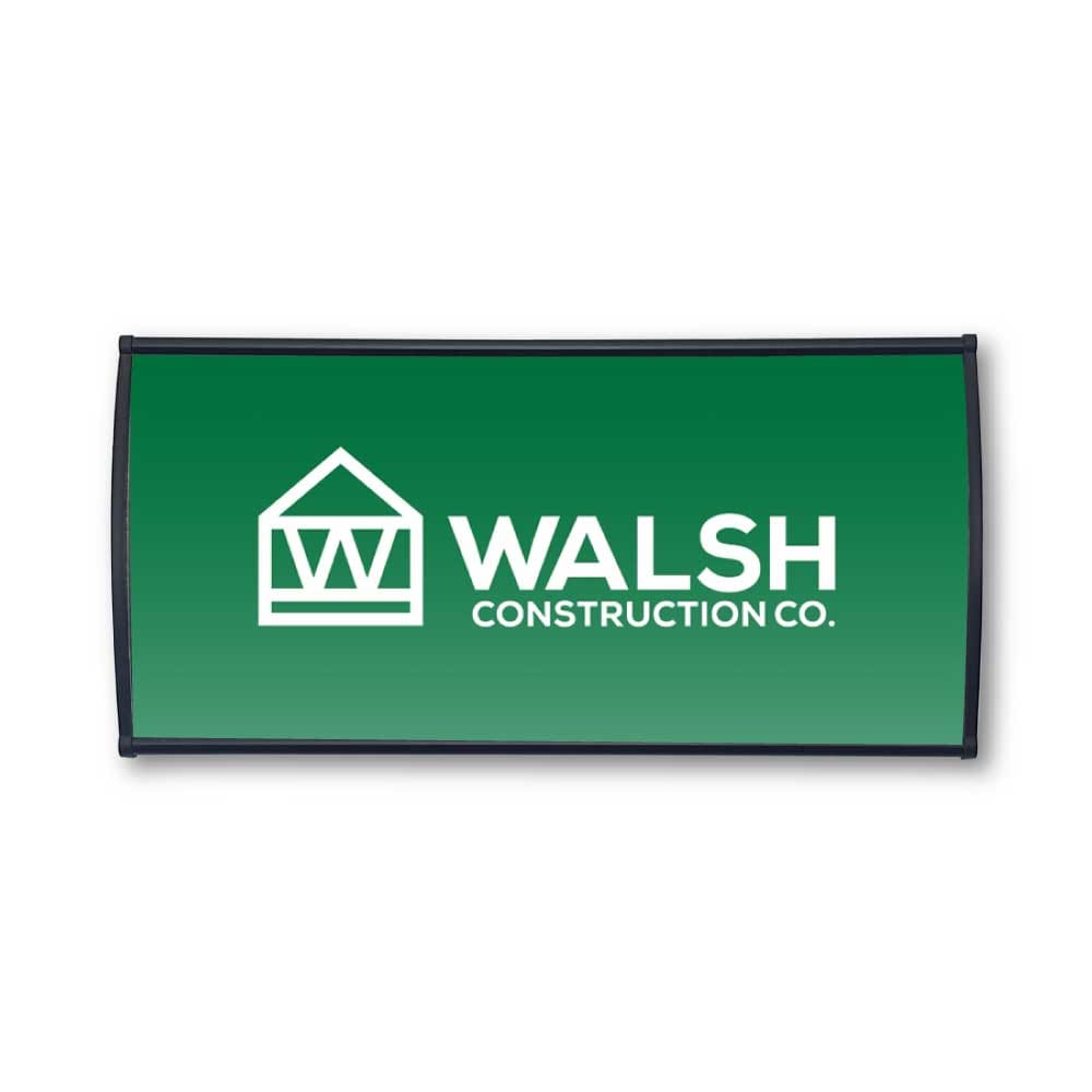 Aluminum Wall Sign Holders for Display Signage ( “Your Brand • Your Print • Your Style.” ) All printing available