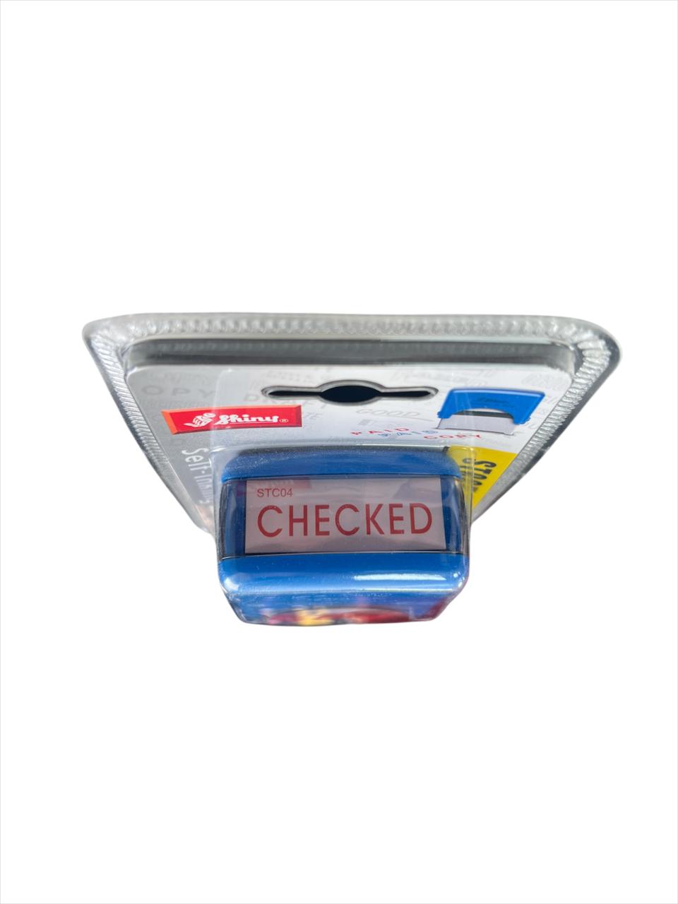SHINY SELF INKING STAMP CHECKED  stp 16