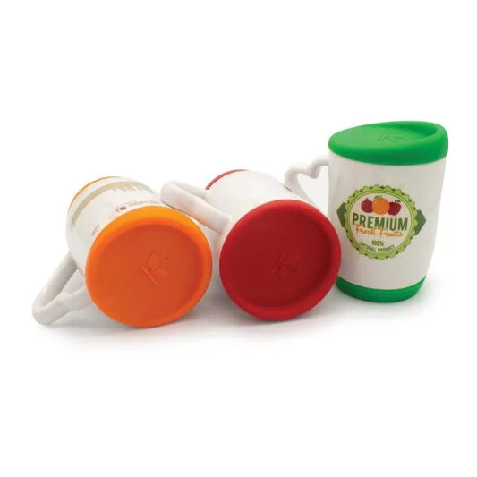 White Ceramic Mugs with Silicone Cap and Base ( “Your Brand • Your Print • Your Style.” ) All printing available
