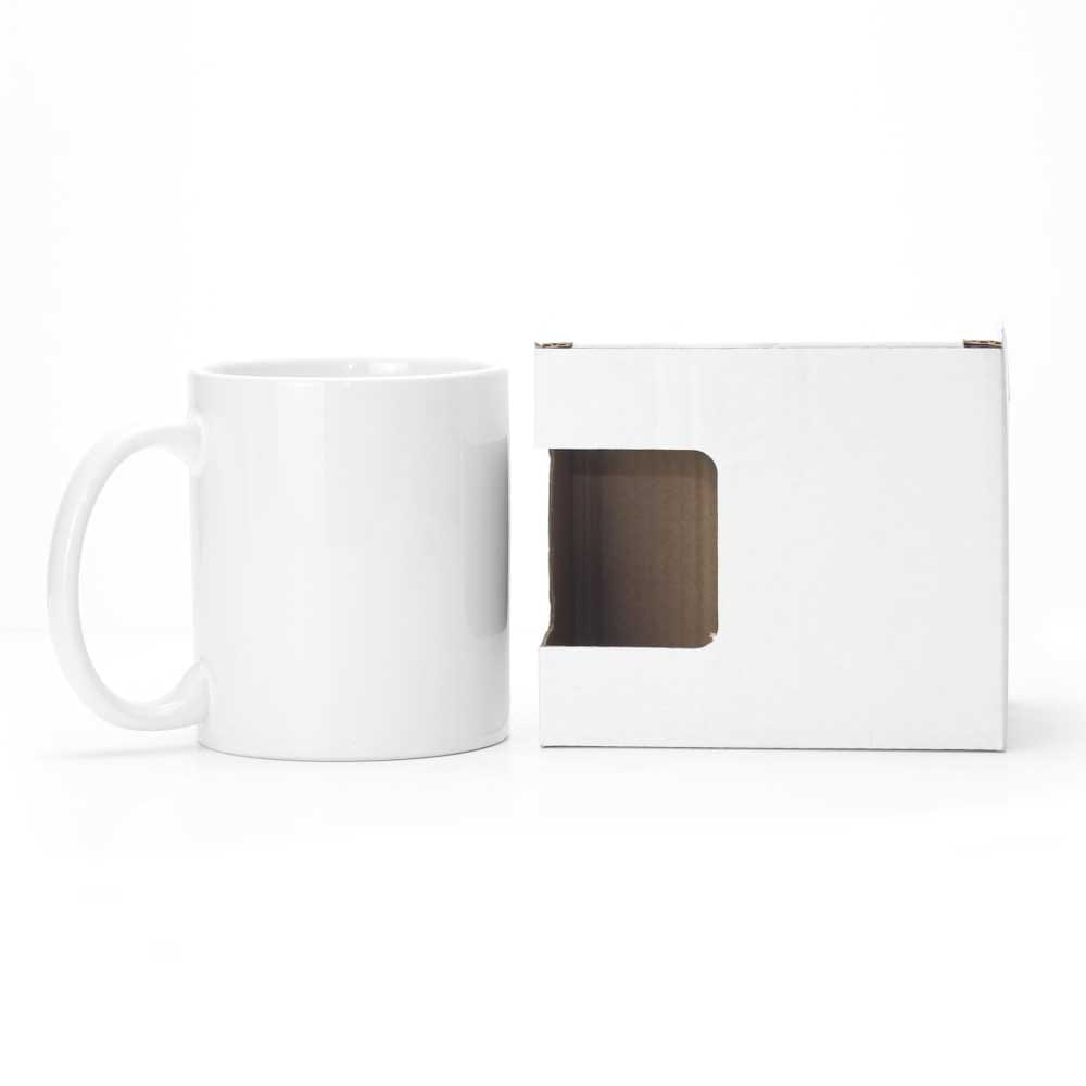 White Sublimation Ceramic Mugs with Box 11 oz ( “Your Brand • Your Print • Your Style.” ) All printing available
