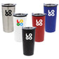 Double-Wall Travel Mugs with Clear Lid ( “Your Brand • Your Print • Your Style.” ) All printing available