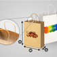 Kraft Shopping Bag (White) Top Fold (1000PCS)