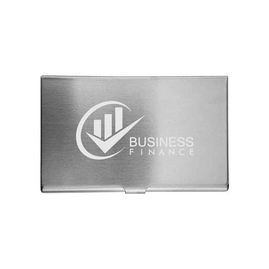 Steel Business Card Holder ( “Your Brand • Your Print • Your Style.” ) All printing available